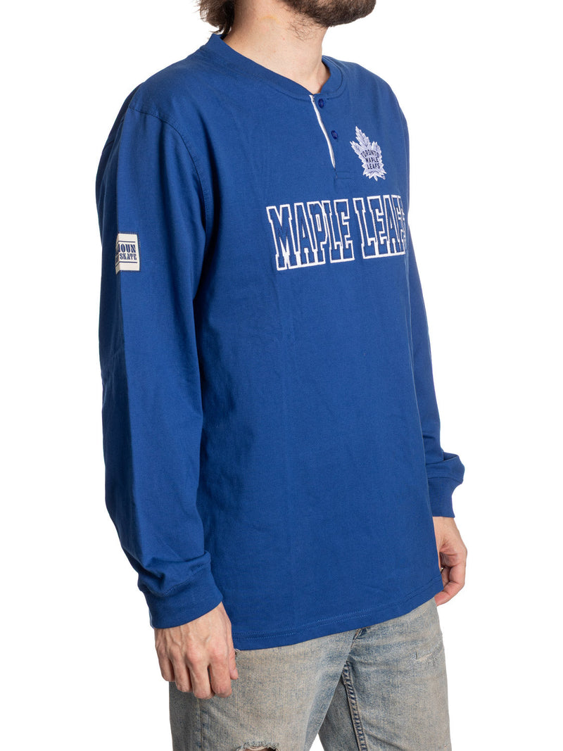 Toronto Maple Leafs Long Sleeve Henley-5