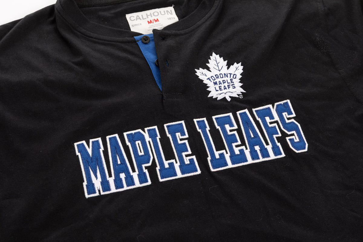 Toronto Maple Leafs Long Sleeve Henley Blackout Edition-3