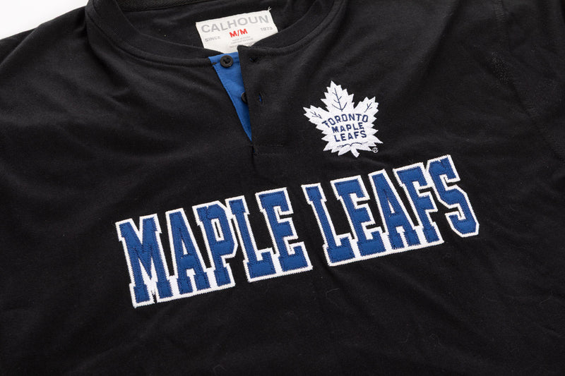 Toronto Maple Leafs Long Sleeve Henley Blackout Edition-3