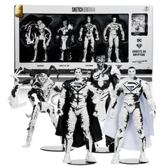 Superman Comics Sketch Edition (Page Punchers: Ghost of Krypton) 7" 4-Pack Gold Label Figure-1