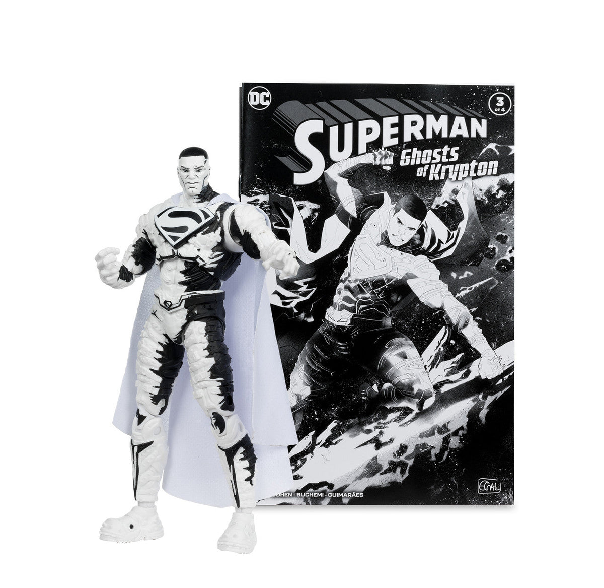 Superman Comics Sketch Edition (Page Punchers: Ghost of Krypton) 7" 4-Pack Gold Label Figure-4