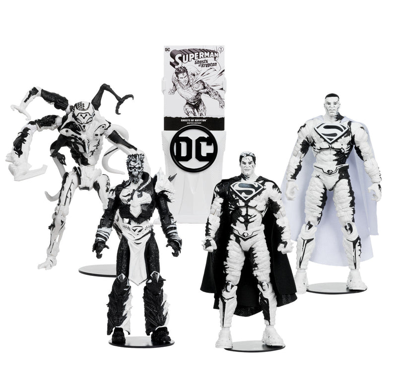Superman Comics Sketch Edition (Page Punchers: Ghost of Krypton) 7" 4-Pack Gold Label Figure-2