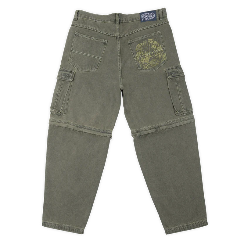 Frosted Skateboards 'Transformer' Cargo Baggy Pants - Chill Green-3