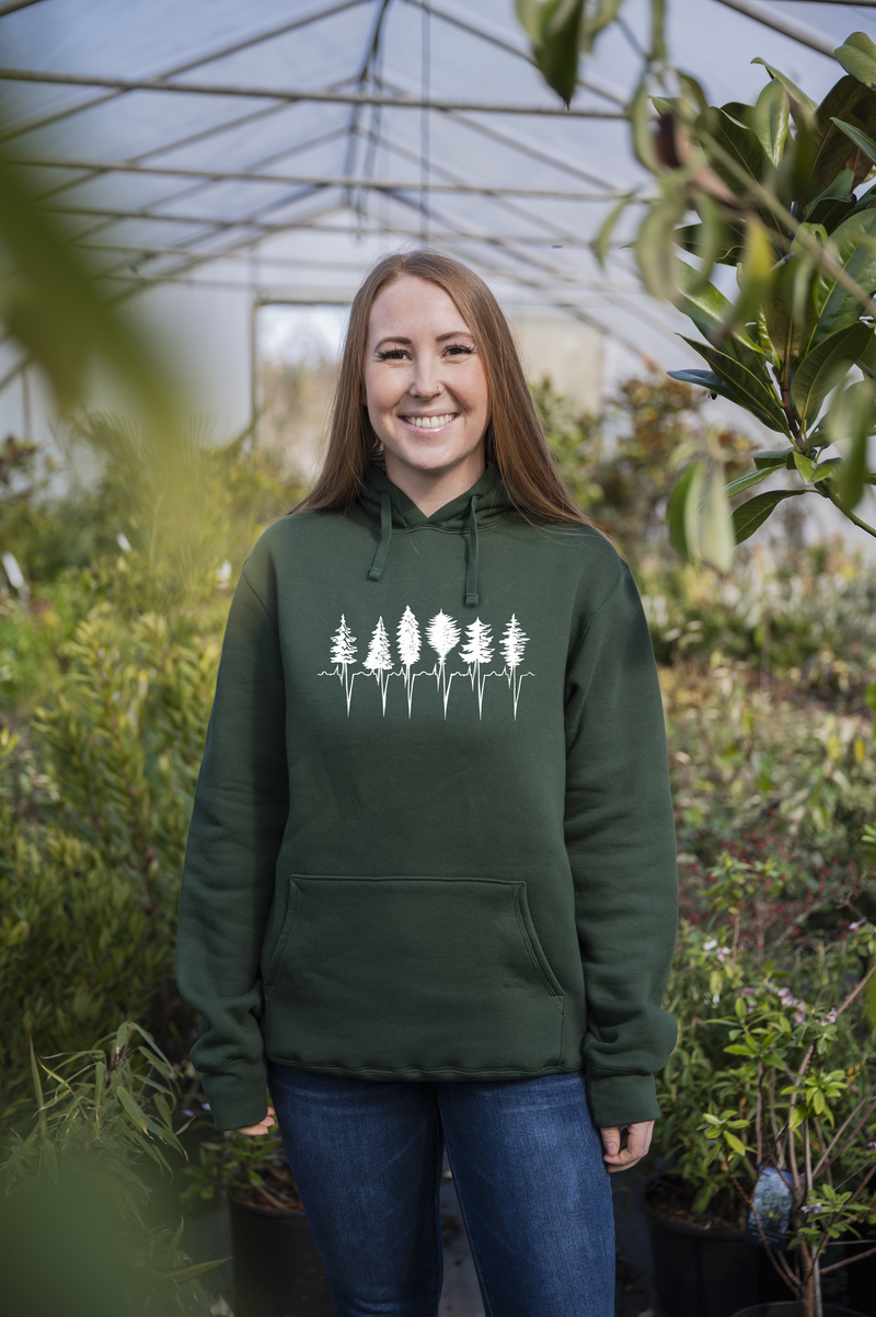 TREELINE - Unisex Eco Hoodie - Forest Green-2