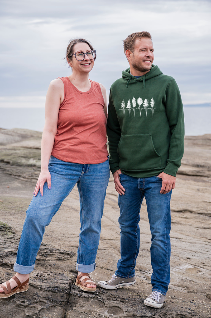 TREELINE - Unisex Eco Hoodie - Forest Green-1
