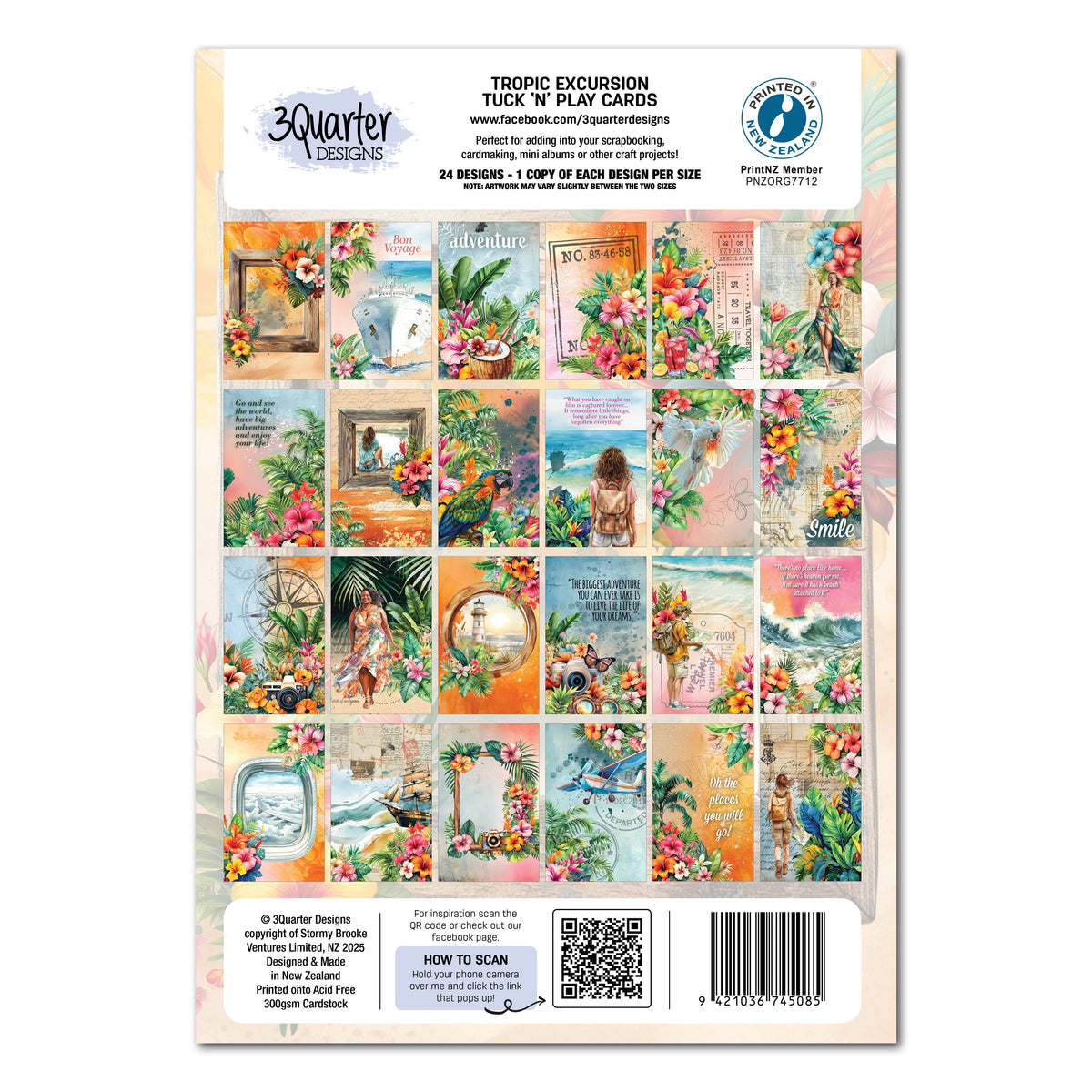 3Quarter Designs Tropic Excursion - Tuck N Play Cards-2