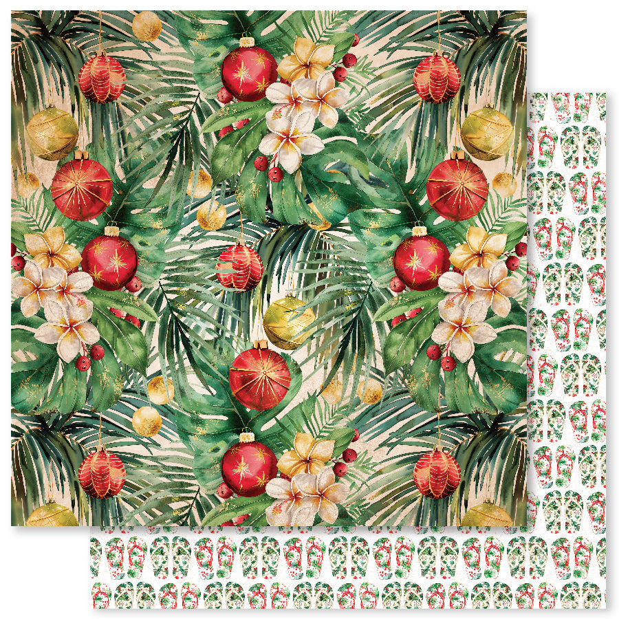 Tropical Christmas B 12x12 Paper (12pc Bulk Pack) 33120-1