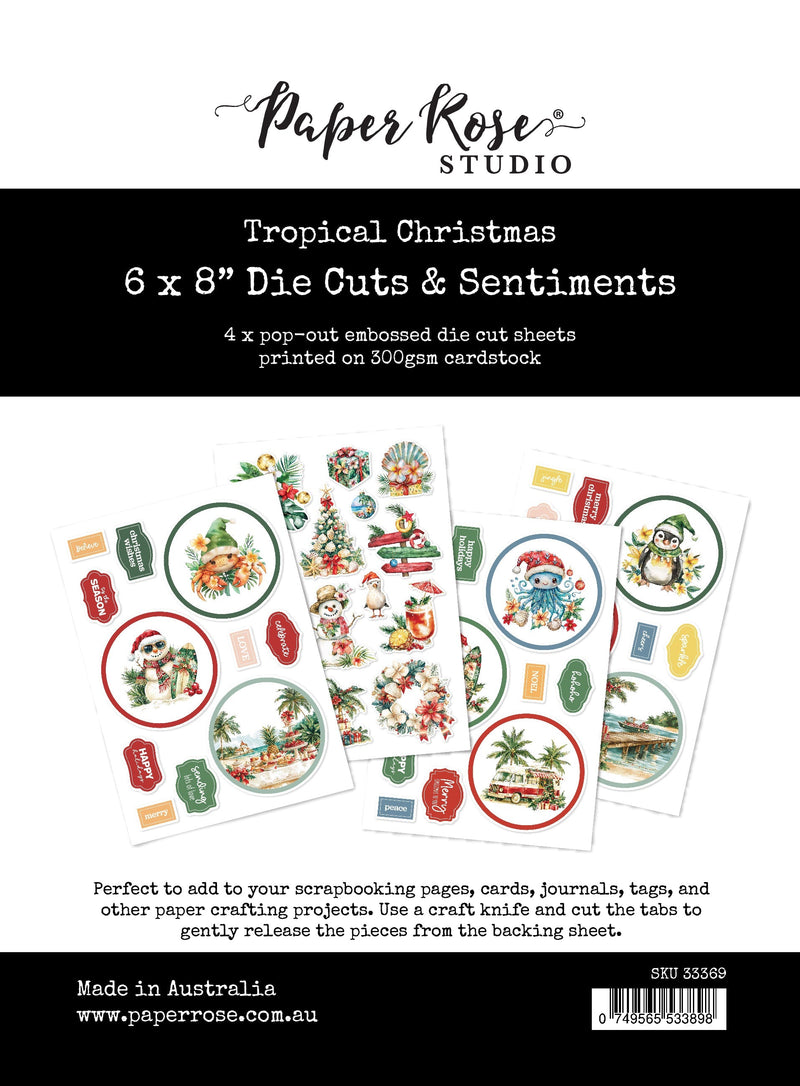 Tropical Christmas 6x8" Die Cuts & Sentiments 33369-1