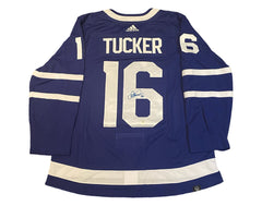 Jersey Adidas azul de local de los Toronto Maple Leafs autografiado por Darcy Tucker-1