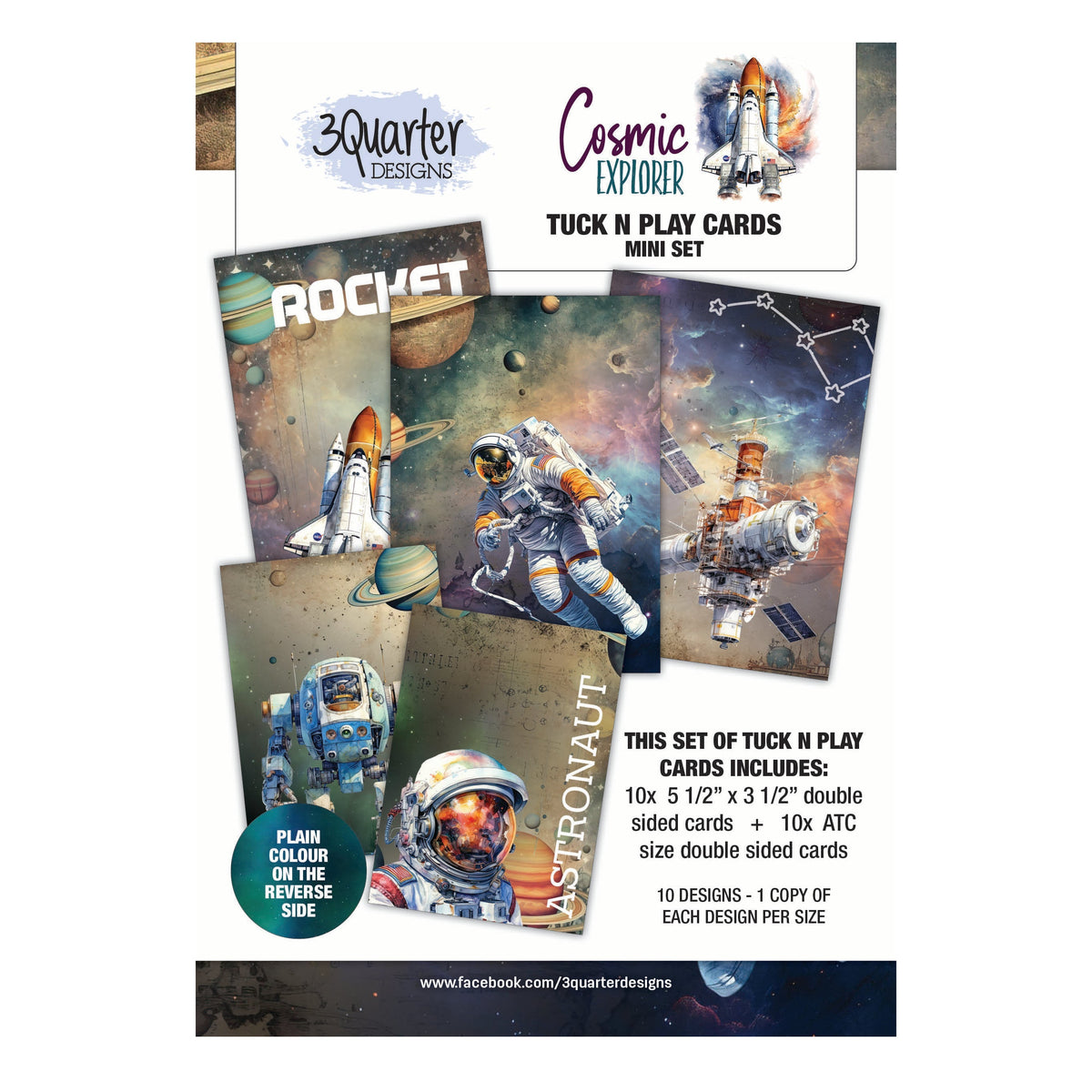 3Quarter Designs Cosmic Explorer Tuck N Play Cards Mini Set-1