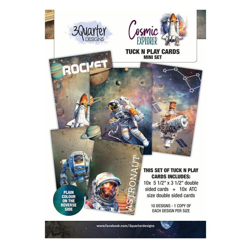 3Quarter Designs Cosmic Explorer Tuck N Play Cards Mini Set-1