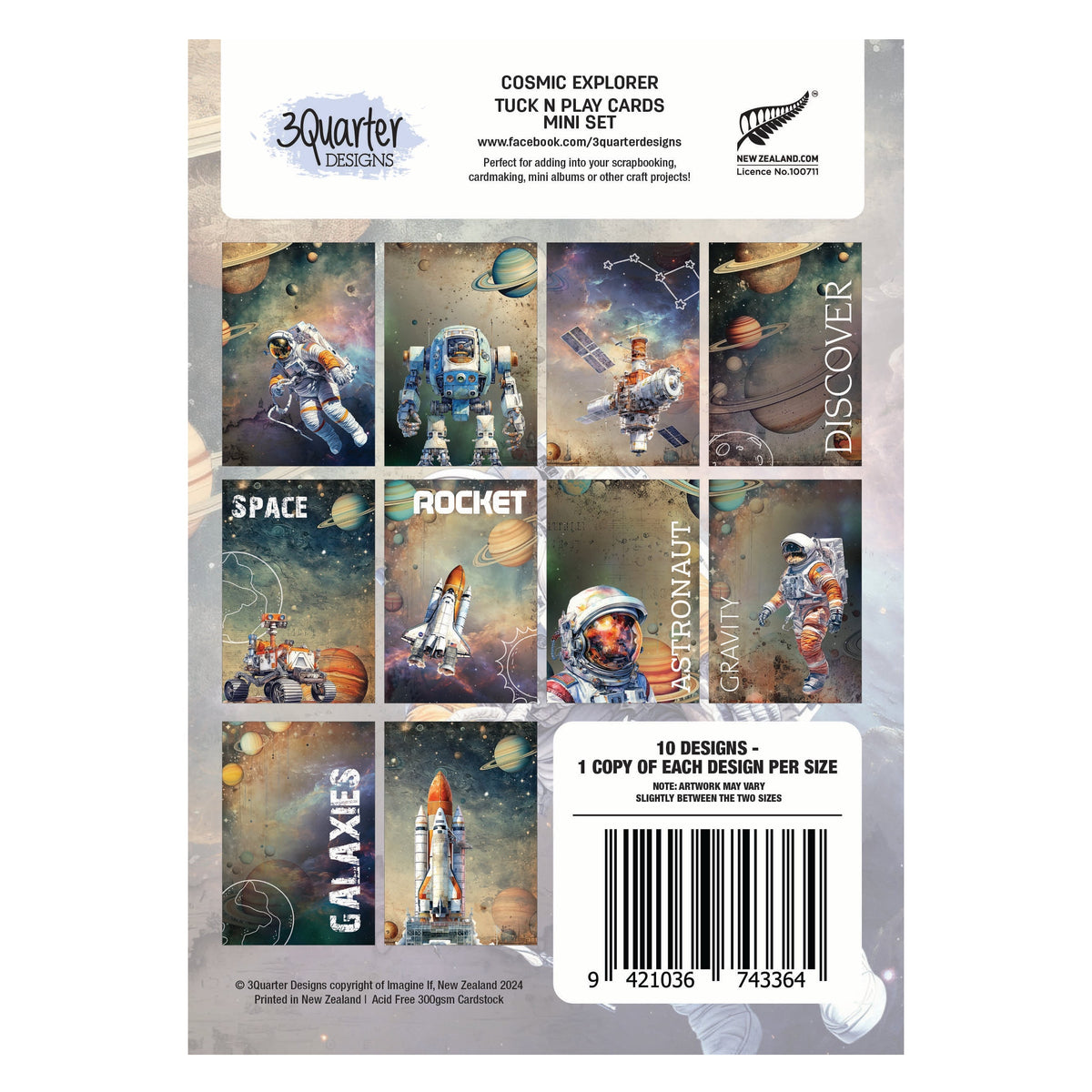 3Quarter Designs Cosmic Explorer Tuck N Play Cards Mini Set-2