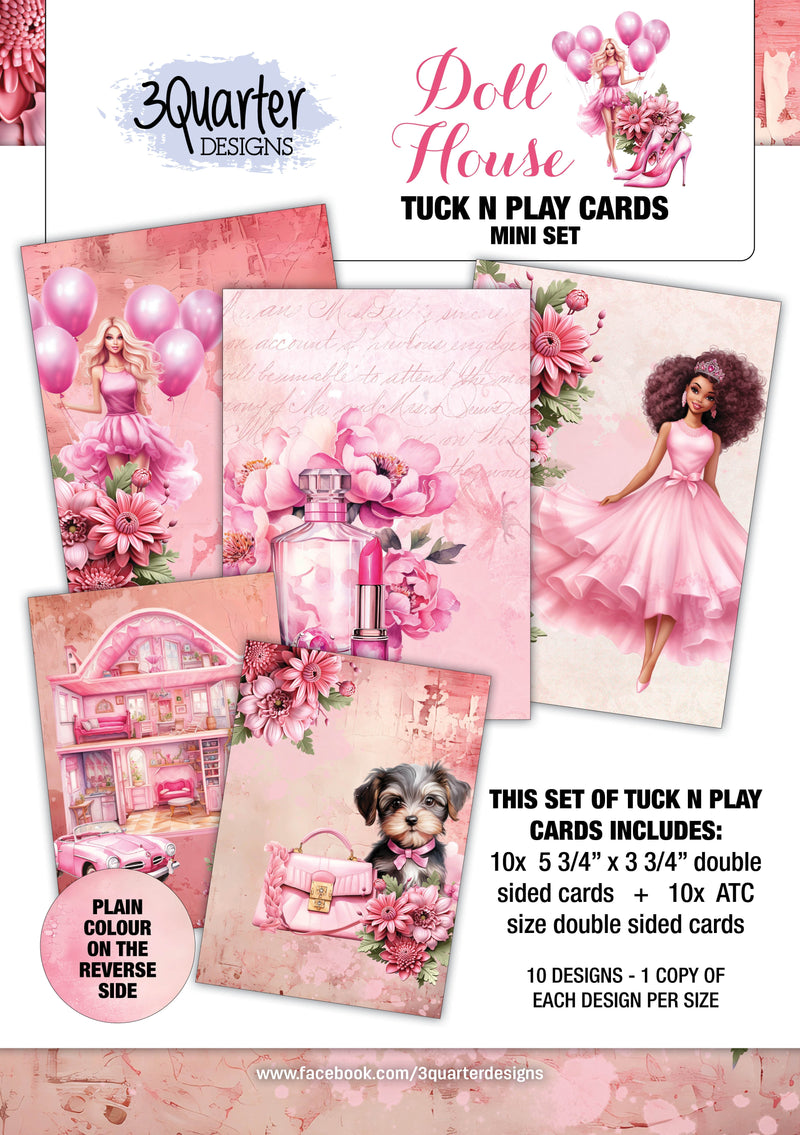 3Quarter Designs Doll House Tuck N Play Cards Pack Mini Set-1