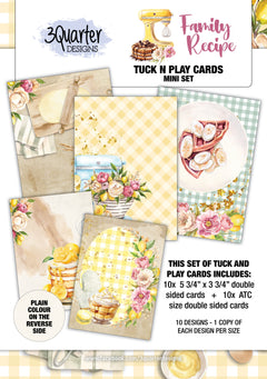Paquete de mini tarjetas Tuck N Play Family Recipe de 3Quarter Designs-1