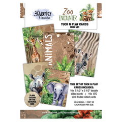 3Quarter Designs Zoo Encounter Tuck N Play Cards Mini Set-1