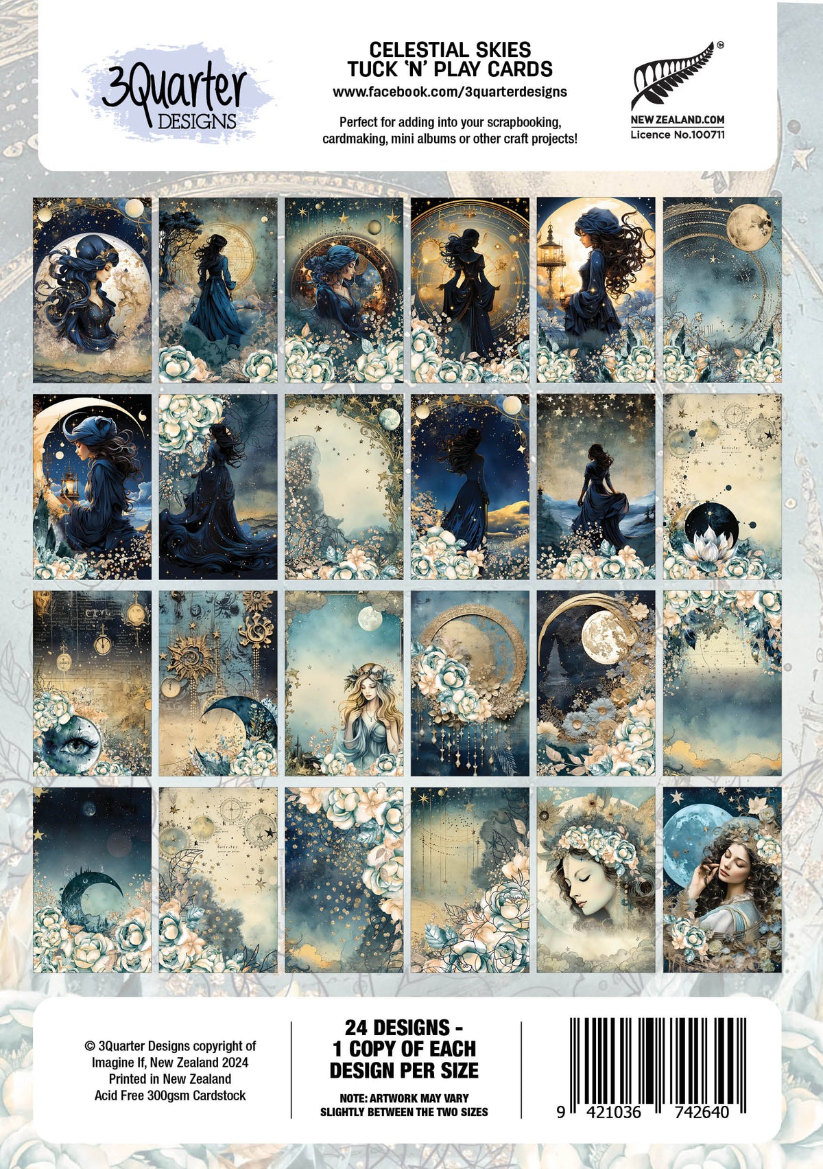 3Quarter Designs Celestial Skies - Tuck N Play Cards-2