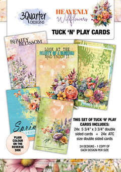 3Quarter Designs Heavenly Wildflowers - Tarjetas Tuck N Play-1