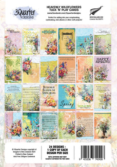 3Quarter Designs Heavenly Wildflowers - Tarjetas Tuck N Play-2