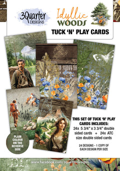 3Quarter Designs Idyllic Woods - Tarjetas Tuck N Play-1