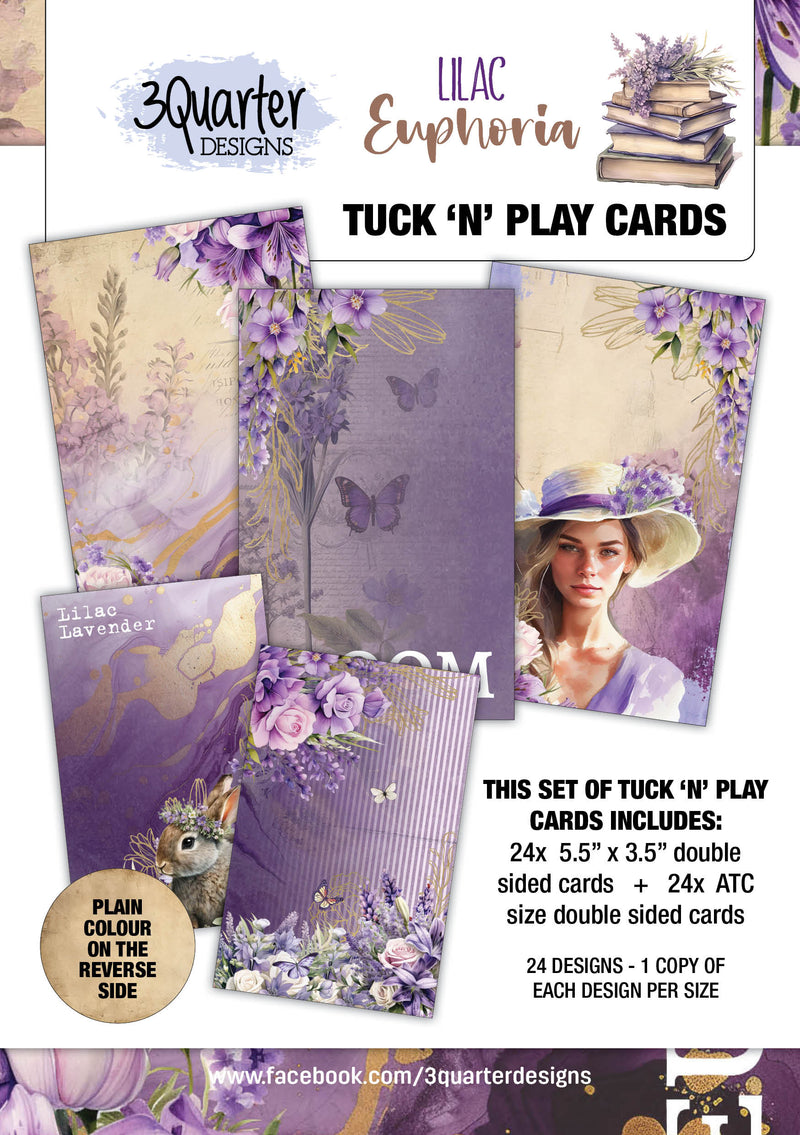 3Quarter Designs Lilac Euphoria - Tuck N Play Cards-1