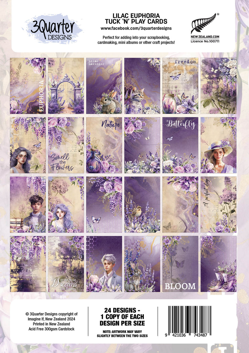 3Quarter Designs Lilac Euphoria - Tuck N Play Cards-2