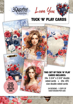3Quarter Designs Love You - Tarjetas Tuck N Play-1