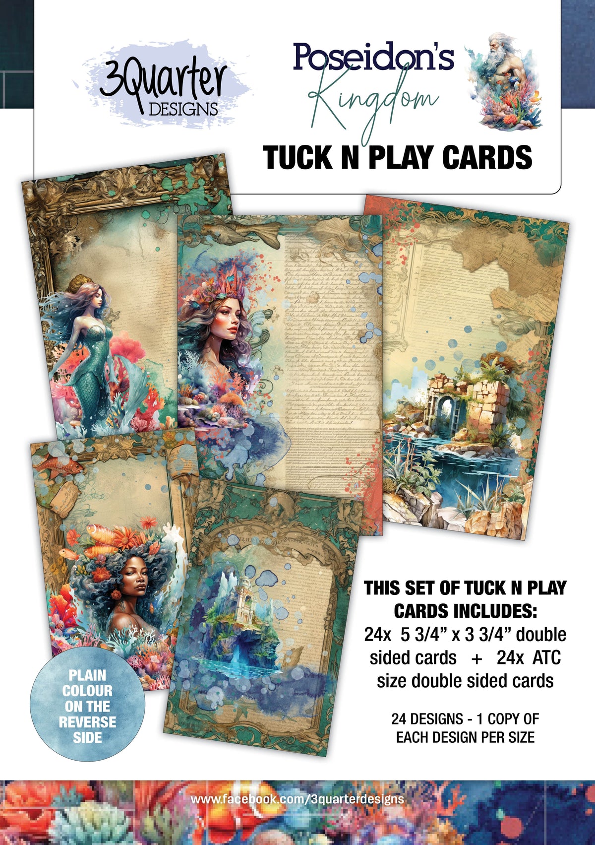 3Quarter Designs Poseidon's Kingdom Tuck N Play Cards-1