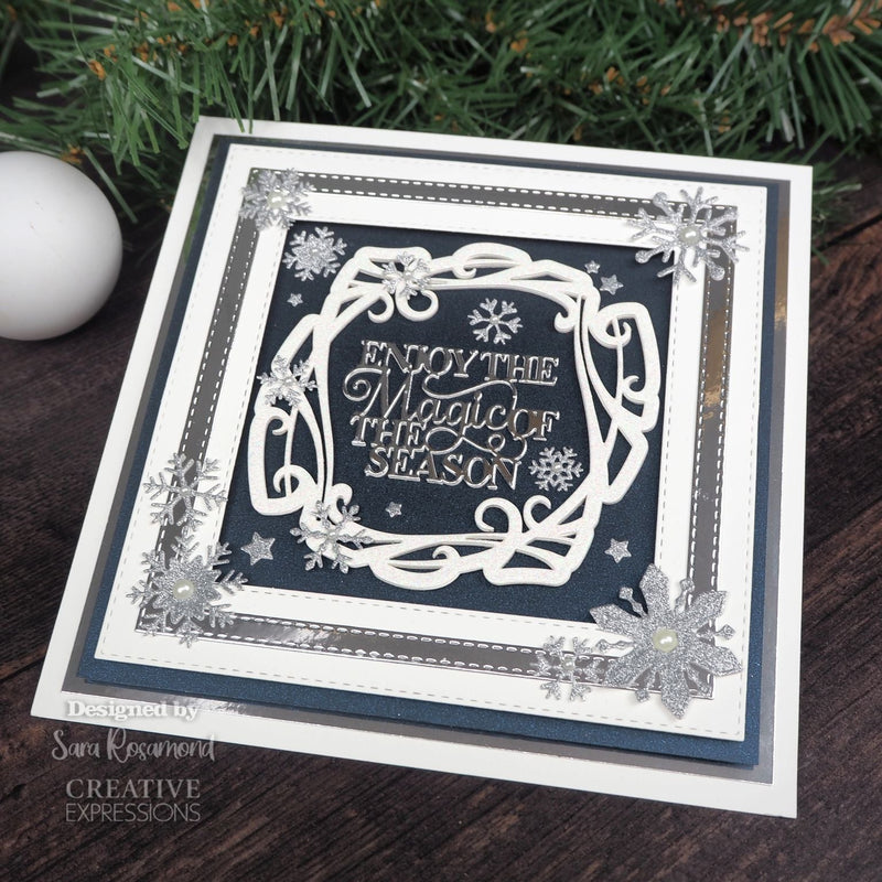 Creative Expressions Sue Wilson Festive Blustery Frame Craft Die-2