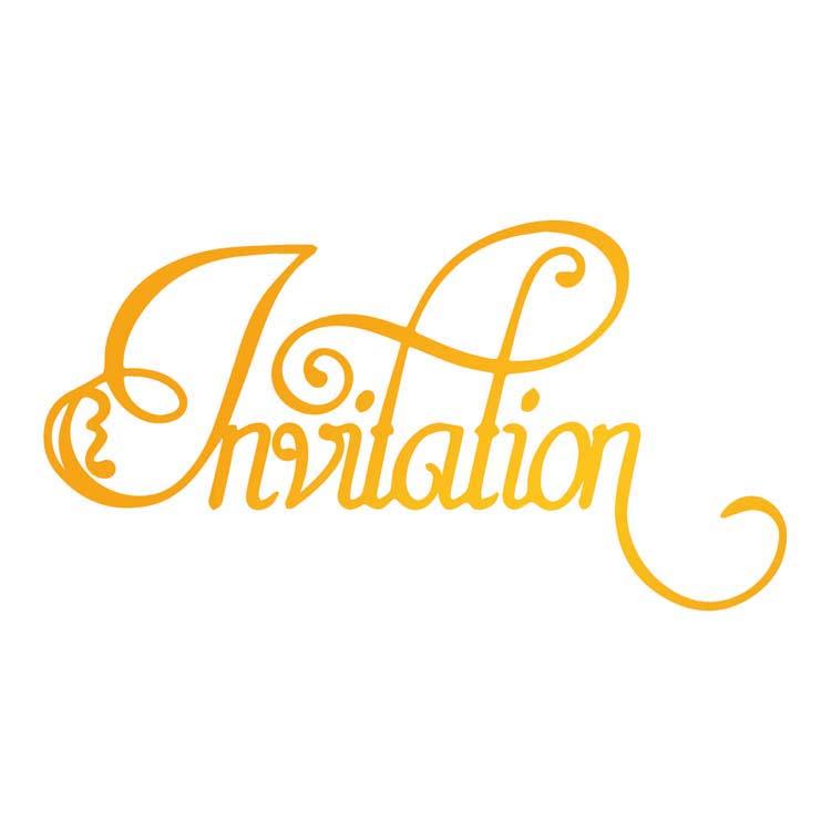 Ultimate Crafts Hotfoil Stamp - Invitation flourish-1