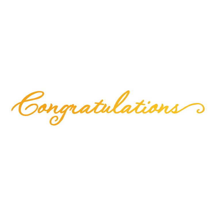 Ultimate Crafts Hotfoil Stamp - Congratulations-1