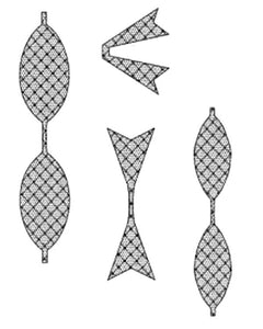 Foam Mounted Cling Stamps - Netted Bow-1