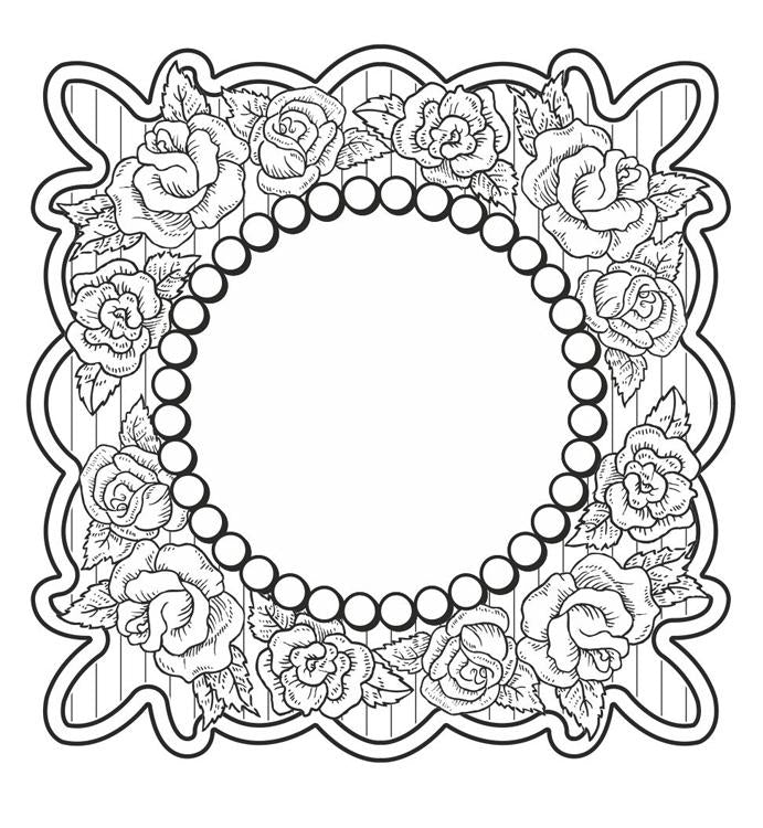 Retro Roses Stamp-1