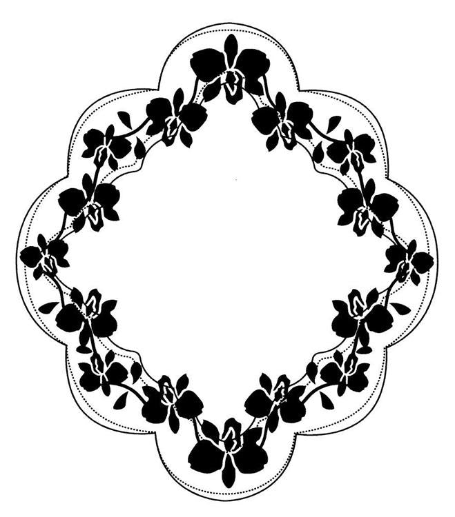 Sue Wilson - Black Orchid Precut Rubber Stamp-1