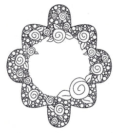 Sue Wilson - Deco Rose Burst Precut Rubber Stamp-1