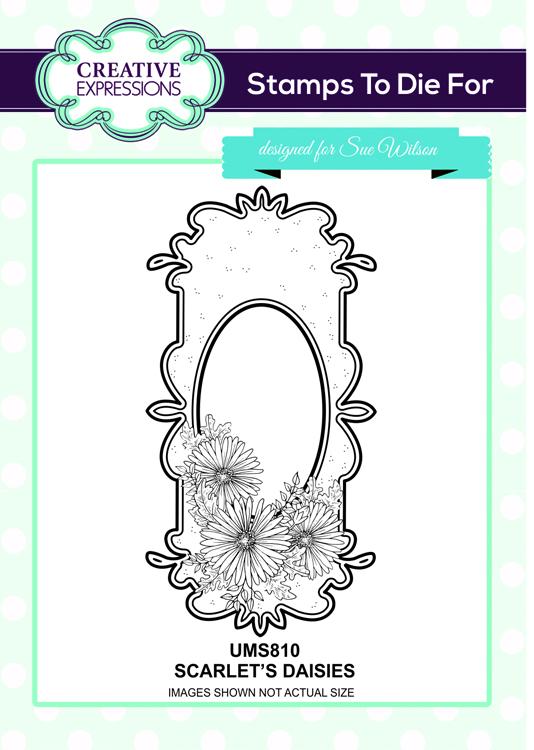 Creative Expressions Scarlet's Daisies Pre Cut Stamp-1