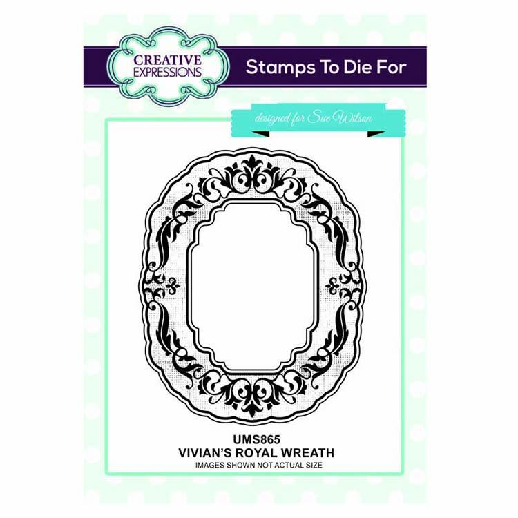 Creative Expressions Stamps To Die For Vivian's Royal Wreath Pre Cut Stamp-1
