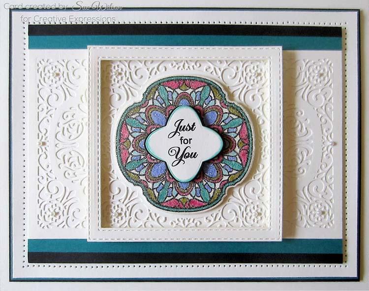 Creative Expressions Stamps To Die For Lesley's Kaleidoscope Pre Cut Stamp-2