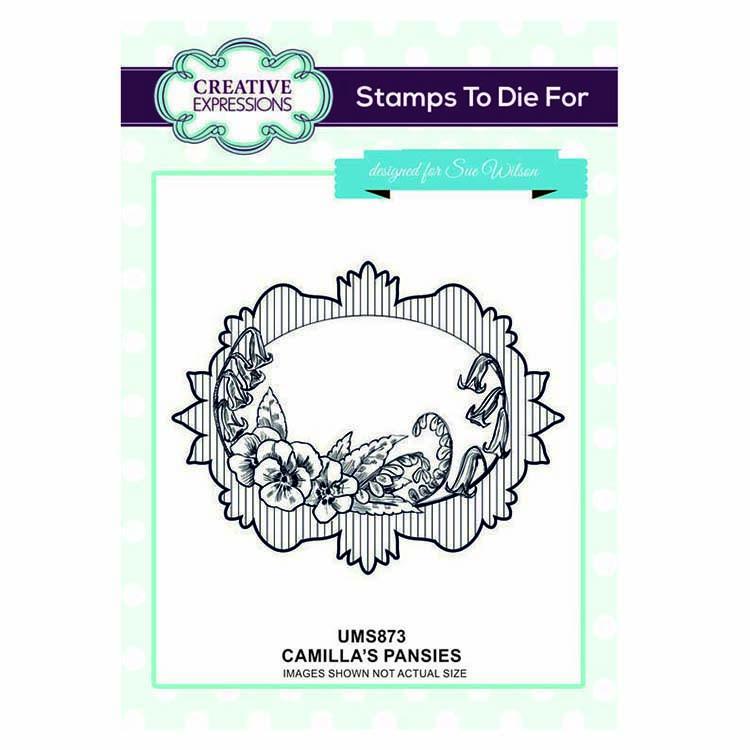 Creative Expressions Stamps To Die For Camilla's Pansies Pre Cut Stamp-1