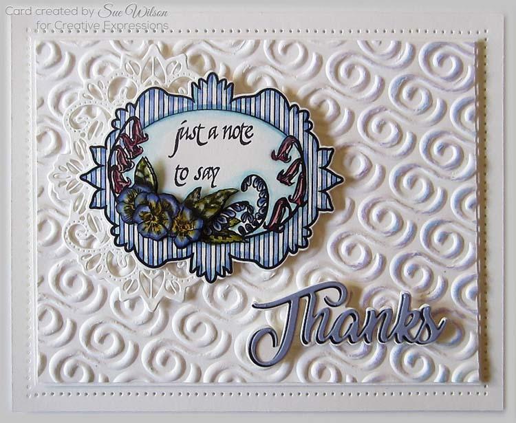 Creative Expressions Stamps To Die For Camilla's Pansies Pre Cut Stamp-2