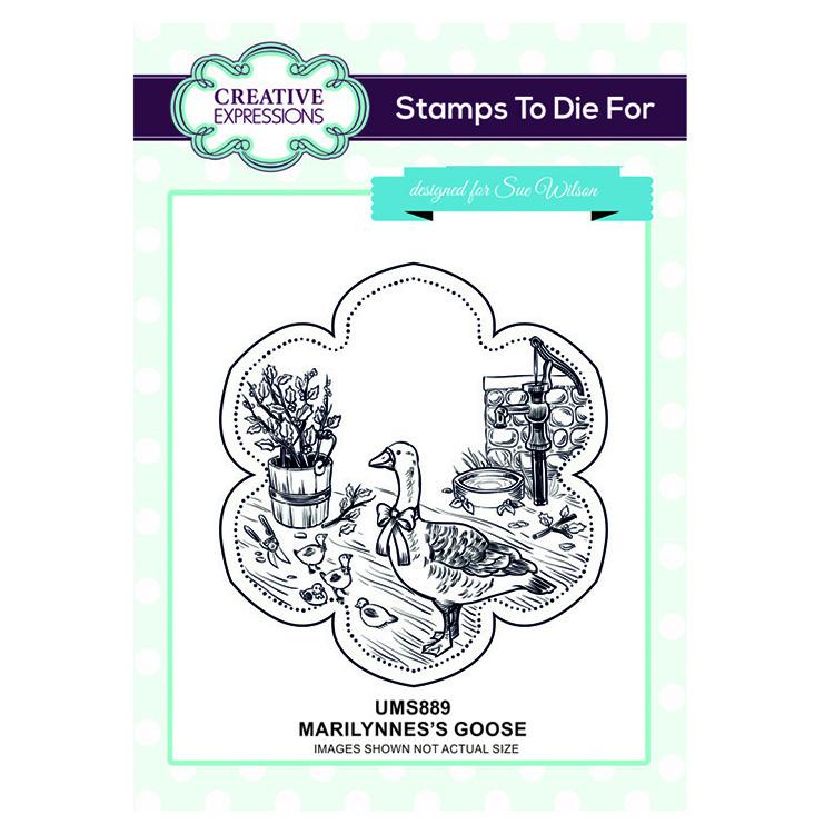 Marilynne's Goose Pre Cut Stamp-1