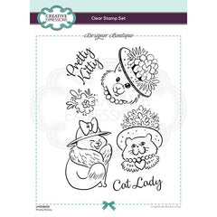 Creative Expressions Designer Boutique Collection Pretty Kitties A5 Clear Stamp-1