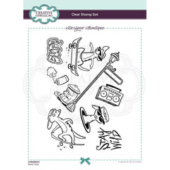 Creative Expressions Designer Boutique Collection Skate-Kats A5 Clear Stamp-1