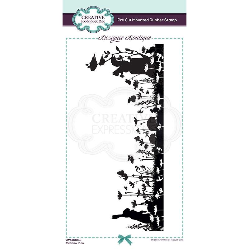 Creative Expressions Designer Boutique Collection Meadow View DL Pre Cut Rubber Stamp-1