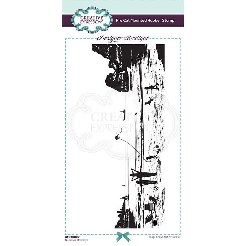 Creative Expressions Designer Boutique Collection Summer Holiday's DL Pre Cut Rubber Stamp-1