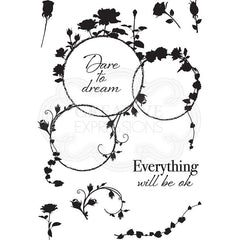 Creative Expressions Designer Boutique Collection Rose Loops A6 Clear Stamp Set-3