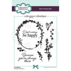 Creative Expressions Designer Boutique Collection Springtime Blooms A6 Clear Stamp Set-1
