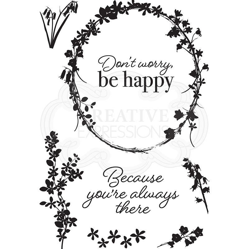 Creative Expressions Designer Boutique Collection Springtime Blooms A6 Clear Stamp Set-6