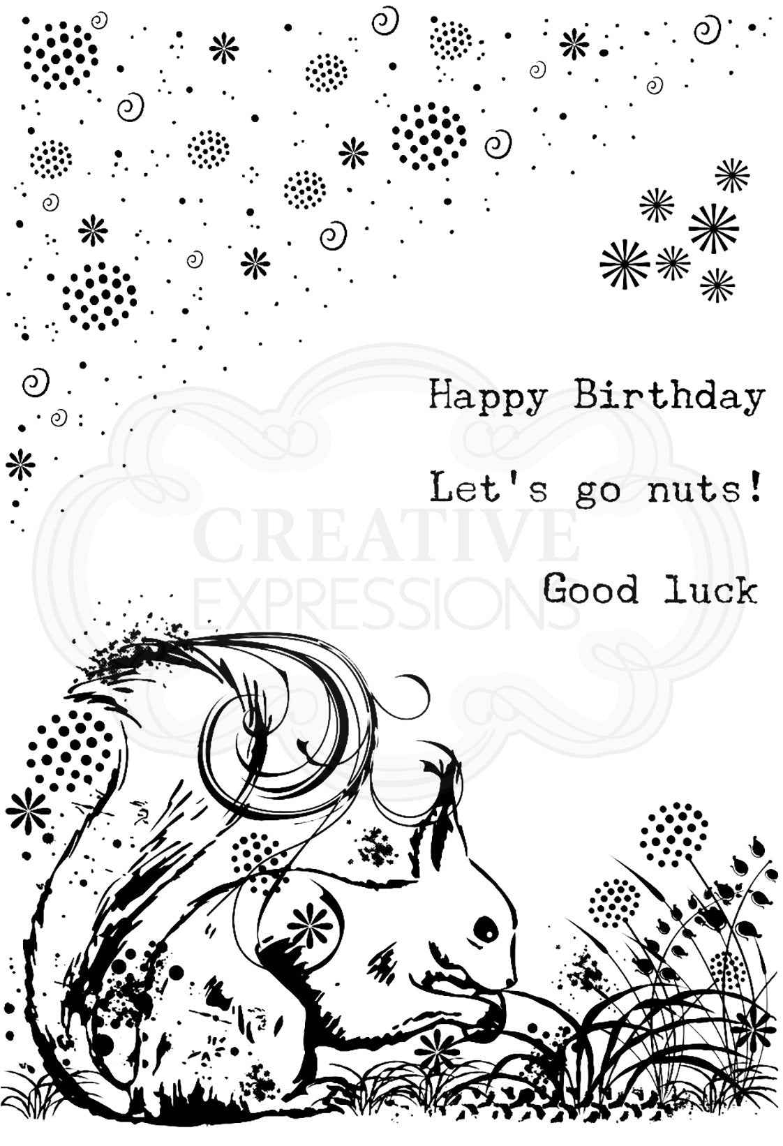 Creative Expressions Designer Boutique Woodland Walk Collection Sammy Squirrel A6 Clear Stamp Set-5
