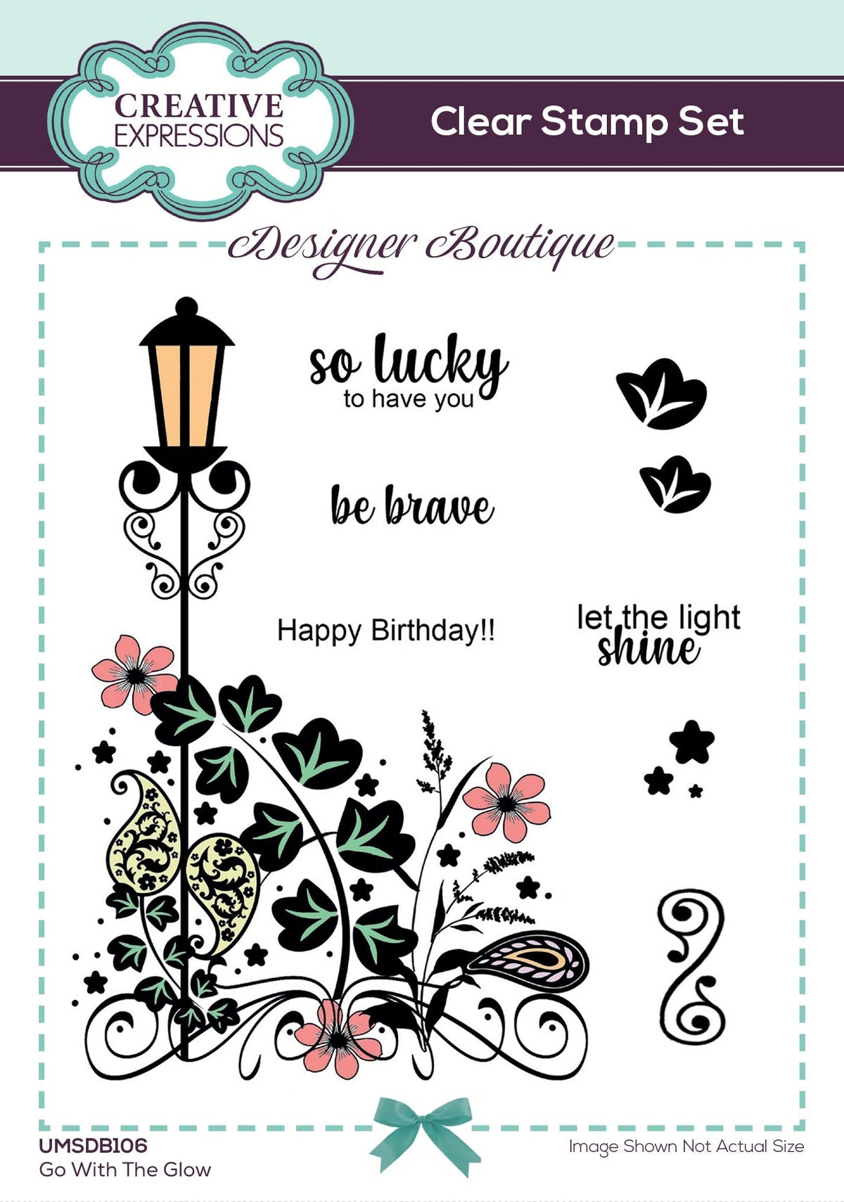 Creative Expressions Designer Boutique Go With The Glow 6 in x 4 in Clear Stamp Set-1