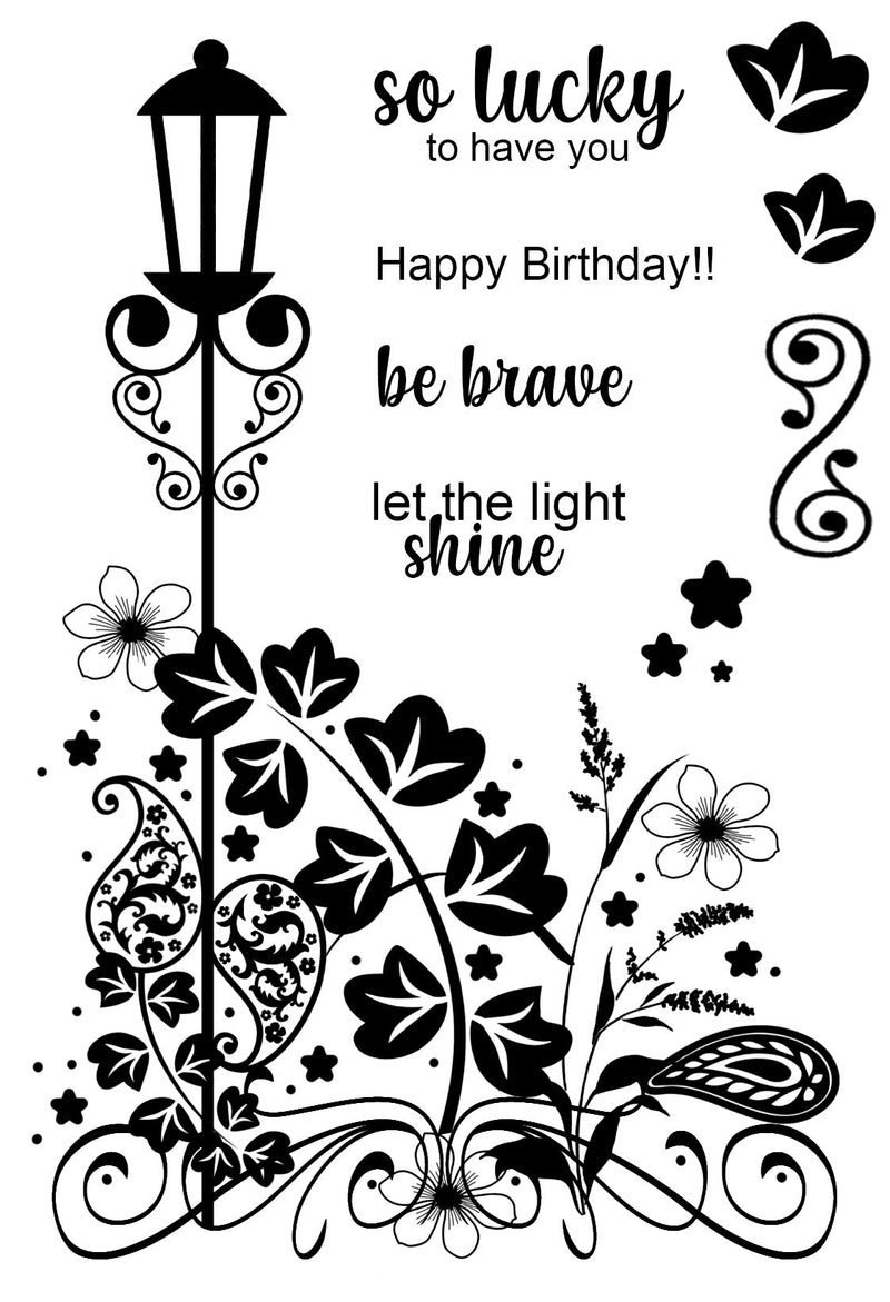 Creative Expressions Designer Boutique Go With The Glow 6 in x 4 in Clear Stamp Set-3